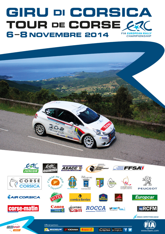 VISUEL OFFICIEL TOUR DE CORSE GIRU DI CORSICA ERC 2014 VISUEL OFFICIEL TOUR DE CORSE GIRU DI CORSICA ERC 2014