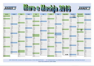 Calendrier Mare e Machja 2016