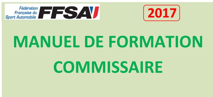Manuel de formation Commissaire 2017